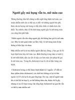 Người gầy mà bụng vẫn to, mỡ máu cao pps