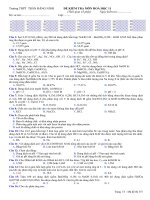 Đề kiểm tra hóa học 11 chương điện li hay ! doc