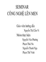 SIMINAR CÔNG NGHỆ LÊN MEN ppt