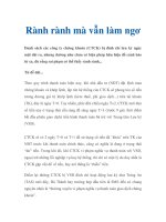 Rành rành mà vẫn làm ngơ docx