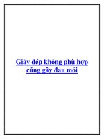 Giày dép không phù hợp cũng gây đau mỏi doc