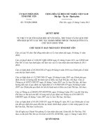 ỦY BAN NHÂN DÂN TỈNH PHÚ YÊN -------Số: 735/QĐ-UBND CỘNG HÒA XÃ HỘI CHỦ NGHĨA potx