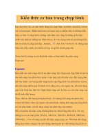 Kiến thức cơ bản trong chụp hình ppt