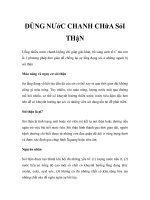 DÙNG NƯỚC CHANH CHỮA SỎI THẬN pptx