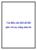 Vài điều cần biết để đối phó với say nắng mùa hè docx