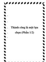 Thành công là một lựa chọn (Phần 1/2) pot