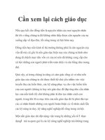 Cần xem lại cách giáo dục pptx