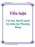 tiểu luận  các học thuyết quản trị nhân lực phương đông