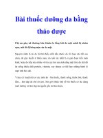 Bài thuốc dưỡng da bằng thảo dược docx