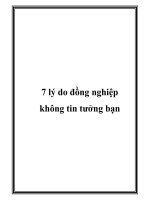 7 lý do đồng nghiệp không tin tưởng bạn doc