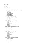 Kiểm tra 10 phút môn Vi Sinh ppt