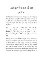 Các quyết định về sản phẩm doc