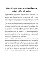 Phát triển năng lượng sạch góp phần giảm thiểu ô nhiễm môi trường pdf
