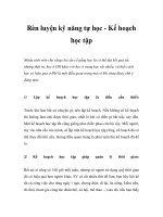 Rèn luyện kỹ năng tự học - Kế hoạch học tập ppsx