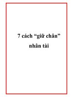 7 cách “giữ chân” nhân tài pptx