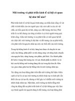 Môi trường và phát triển kinh tế xã hội có quan hệ như thế nào? pdf