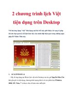 2 chương trình lịch Việt tiện dụng trên Desktop ppt