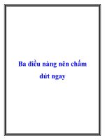 Ba điều nàng nên chấm dứt ngay ppt