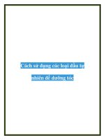 Cách sử dụng các loại dầu tự nhiên để dưỡng tóc docx