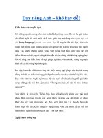 Dạy tiếng Anh – khó hay dễ? pot