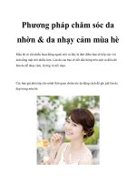 Phương pháp chăm sóc da nhờn & da nhạy cảm mùa hè doc