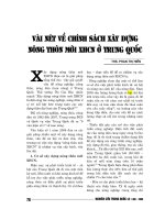 báo cáo nghiên cứu khoa học ' vài nét về chính sách xây dựng nông thôn mới xhcn ở trung quốc '