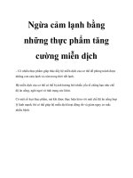 Ngừa cảm lạnh bằng những thực phẩm tăng cường miễn dịch ppt