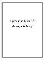 Người mắc bệnh tiểu đường cần lưu ý pps