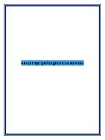 6 loại thực phẩm giúp não nhớ lâu ppt