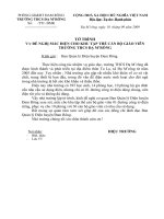 Tờ trình đề nghị mắc điện cho khu tập thể