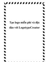 Tạo logo miễn phí và độc đáo với LogotypeCreator ppsx