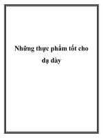 Những thực phẩm tốt cho dạ dày potx