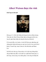 Albert Watson được tôn vinh docx