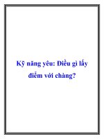 Kỹ năng yêu Điều gì lấy điểm với chàng docx
