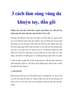 3 cách làm sáng vùng da khuỷu tay, đầu gối pptx