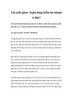 Lãi suất giảm: Ngân hàng kiếm lợi nhuận ở đâu? doc