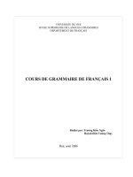 COURS DE GRAMMAIRE DE FRANÇAIS 1 potx