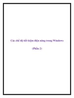 Các chế độ tiết kiệm điện năng trong Windows (Phần 2) docx