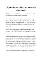 “Không nên xem xét lập công ty mua bán nợ ngân hàng” pot