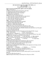 ĐỀ THAM KHẢO THI TỐT NGHIỆP PHỔ THÔNG - 03  MÔN: SINH HỌC