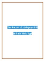 Tóc hư tổn và cách phục hồi mái tóc khỏe đẹp pot