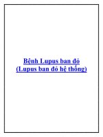 Bệnh Lupus ban đỏ (Lupus ban đỏ hệ thống) pdf