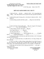 Biên bản bầu chi ủy ĐH chi bộ