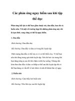 Các phản ứng nguy hiểm sau khi tập thể dục ppsx