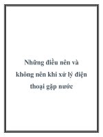 Những điều nên và không nên khi xử lý điện thoại gặp nước ppsx