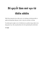 Bí quyết làm mờ sẹo từ thiên nhiên pdf