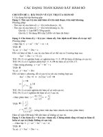 Các dạng toán khảo sát hàm số doc