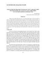 báo cáo nghiên cứu khoa học  '  áp dụng phương pháp phân tích bao dữ liệu và hồi quy tobit để đánh giá hiệu quả sản xuất cao su thiên nhiên của các hộ gia đình tại tỉnh kon tum'