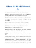 Giúp học viên lĩnh hội hệ thống ngữ doc