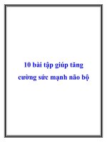 10 bài tập giúp tăng cường sức mạnh não bộ ppt